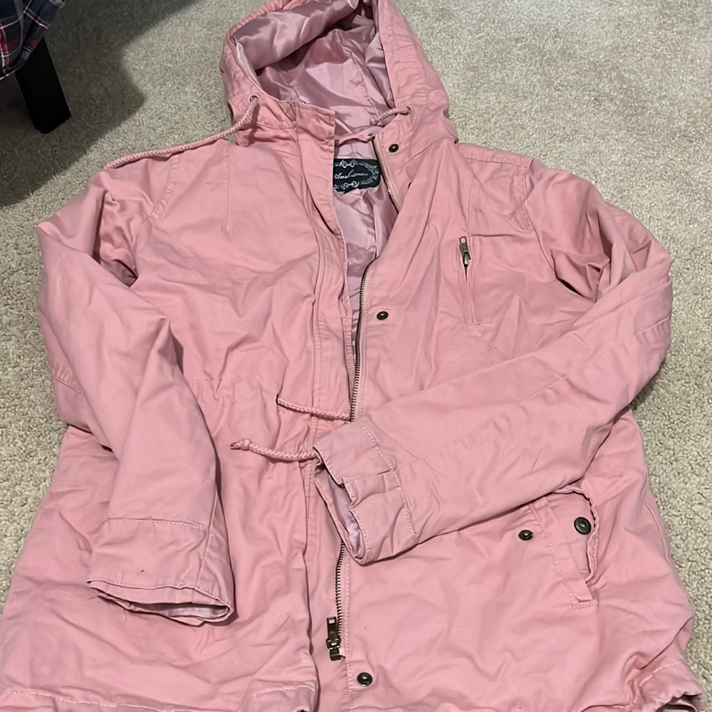 Ambiance light pink parka jacket